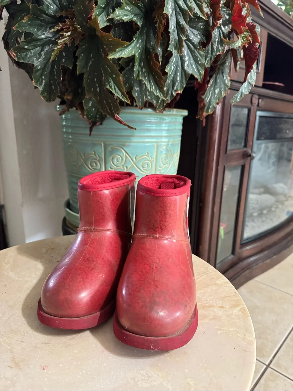 UGG Kids' Red Short Rain & Snow Boots